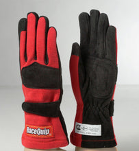 Load image into Gallery viewer, 49.95 RaceQuip 355 Series Race Gloves 2 Layer Nomex [SFI 3.3/5] - Black/Red/Blue - Redline360 Alternate Image