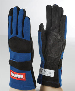 49.95 RaceQuip 355 Series Race Gloves 2 Layer Nomex [SFI 3.3/5] - Black/Red/Blue - Redline360