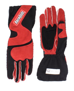 69.95 RaceQuip 356 Series Race Gloves 2 Layer Nomex Outseam with Cuffs [SFI 3.3/5] - Red/Black or Gray/Black - Redline360