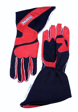 69.95 RaceQuip 359 Series Race Gloves 2 Layer Nomex Outseam [SFI 3.3/5] - Red/Black or Gray/Black - Redline360
