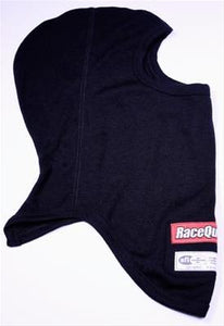 29.95 RaceQuip SFI 3.3 Fire Retardant (FR) Underwear Head Sock Balaclava - Single Layer or Two Layer Hood Black - Redline360