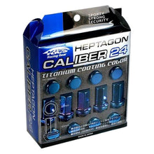 Load image into Gallery viewer, Project Kics Caliber 24 Lug Nut Set [20 PCS - Titanium Blue] M12X1.25 or M12X1.50 - 12X1.50 Alternate Image