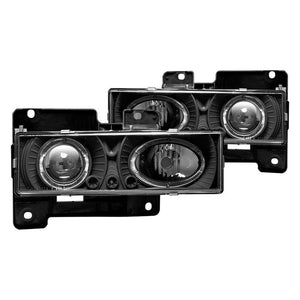 77.19 Winjet Projector Headlights GMC Yukon (1992-1999) Halo LED - Black or Chrome - Redline360