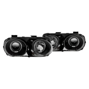 109.09 Winjet Projector Headlights Acura Integra (1998-2001) Halo LED - Black or Chrome - Redline360