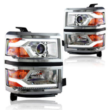 Load image into Gallery viewer, 356.93 Winjet Projector Headlights Chevy Silverado (2014-2015) LED DRL - Black / Chrome - Redline360 Alternate Image