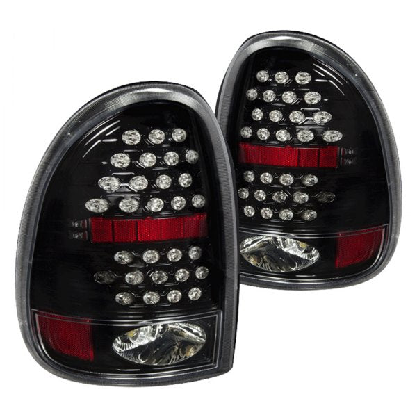 135.99 Winjet LED Tail Lights Plymouth Voyager / Grand Voyager (96-00) Glossy Black / Clear or Black / Smoke - Redline360