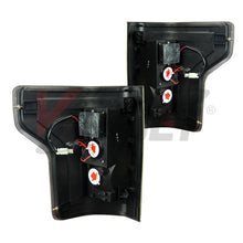 Load image into Gallery viewer, Winjet LED Tail Lights Ford F150 (2015-2017) Black/ Chrome / Gloss Black - CTWJ-0440 - Black / Smoke Lens Alternate Image