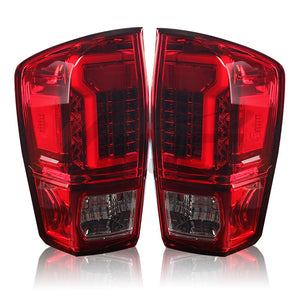 315.99 Winjet LED Tail Lights Toyota Tacoma (2016-2021) Gloss Black / Red / Smoke - Redline360