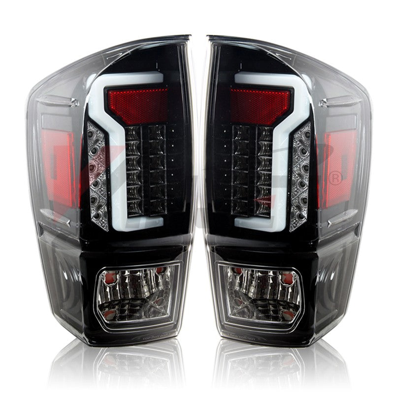 315.99 Winjet LED Tail Lights Toyota Tacoma (2016-2021) Gloss Black / Red / Smoke - Redline360