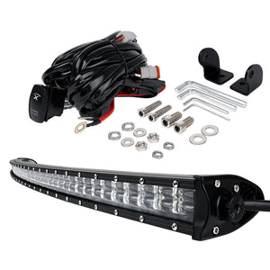 107.99 Xprite Sunrise Series Dual Row Flood Beam LED Light Bar with Amber Backlight - Redline360