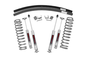 Rough Country Lift Kit Jeep Cherokee XJ 2WD/4WD (84-01) 3" Suspension Lift Kit w/ Shocks