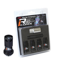 Load image into Gallery viewer, Project Kics Lock Nuts Set [R40 Iconix Racing Composite - Optional Finish &amp; Caps] 12X1.5 or 12X1.25 - Plastic Cap / M12X1.50 / Black / Black Cap Alternate Image