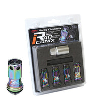 Load image into Gallery viewer, Project Kics Lock Nuts Set [R40 Iconix Racing Composite - Optional Finish &amp; Caps] 12X1.5 or 12X1.25 - Plastic Cap / M12X1.50 / Black / Black Cap Alternate Image