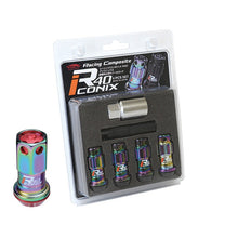 Load image into Gallery viewer, Project Kics Lock Nuts Set [R40 Iconix Racing Composite - Optional Finish &amp; Caps] 12X1.5 or 12X1.25 - Plastic Cap / M12X1.50 / Black / Black Cap Alternate Image