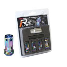 Load image into Gallery viewer, Project Kics Lock Nuts Set [R40 Iconix Racing Composite - Optional Finish &amp; Caps] 12X1.5 or 12X1.25 - Plastic Cap / M12X1.50 / Black / Black Cap Alternate Image